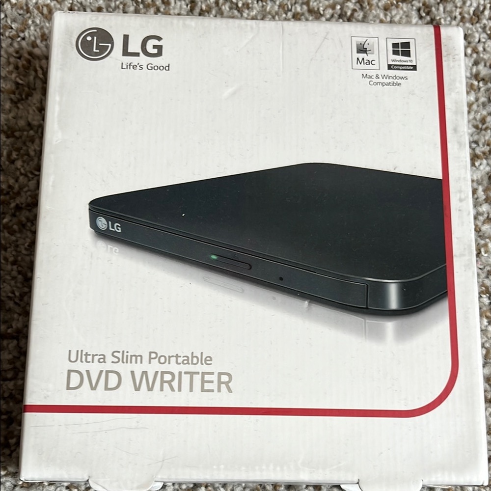 LG Ultra Slim Portable DVD Writer - Black